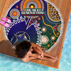 Indigenous Naidoc Week 2025 Beach Blanket Aboriginal and Torres Strait Islands Dhari Mask