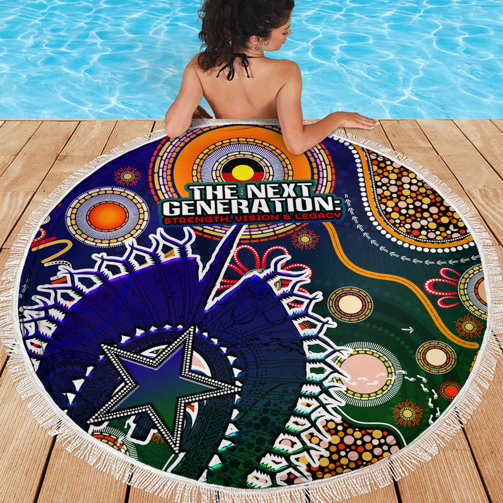 Indigenous Naidoc Week 2025 Beach Blanket Aboriginal and Torres Strait Islands Dhari Mask