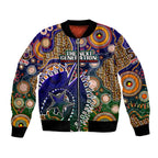 Personalised Indigenous Naidoc Week 2025 Bomber Jacket Aboriginal and Torres Strait Islands Dhari Mask