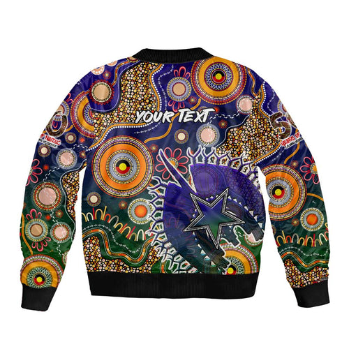 Personalised Indigenous Naidoc Week 2025 Bomber Jacket Aboriginal and Torres Strait Islands Dhari Mask