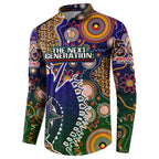 Personalised Indigenous Naidoc Week 2025 Button Sweatshirt Aboriginal and Torres Strait Islands Dhari Mask