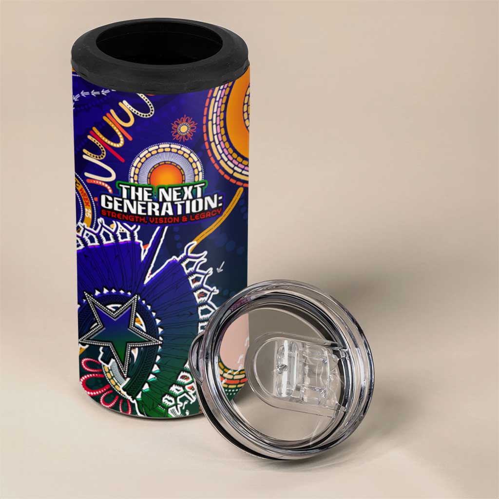 Indigenous Naidoc Week 2025 4 in 1 Can Cooler Tumbler Aboriginal and Torres Strait Islands Dhari Mask