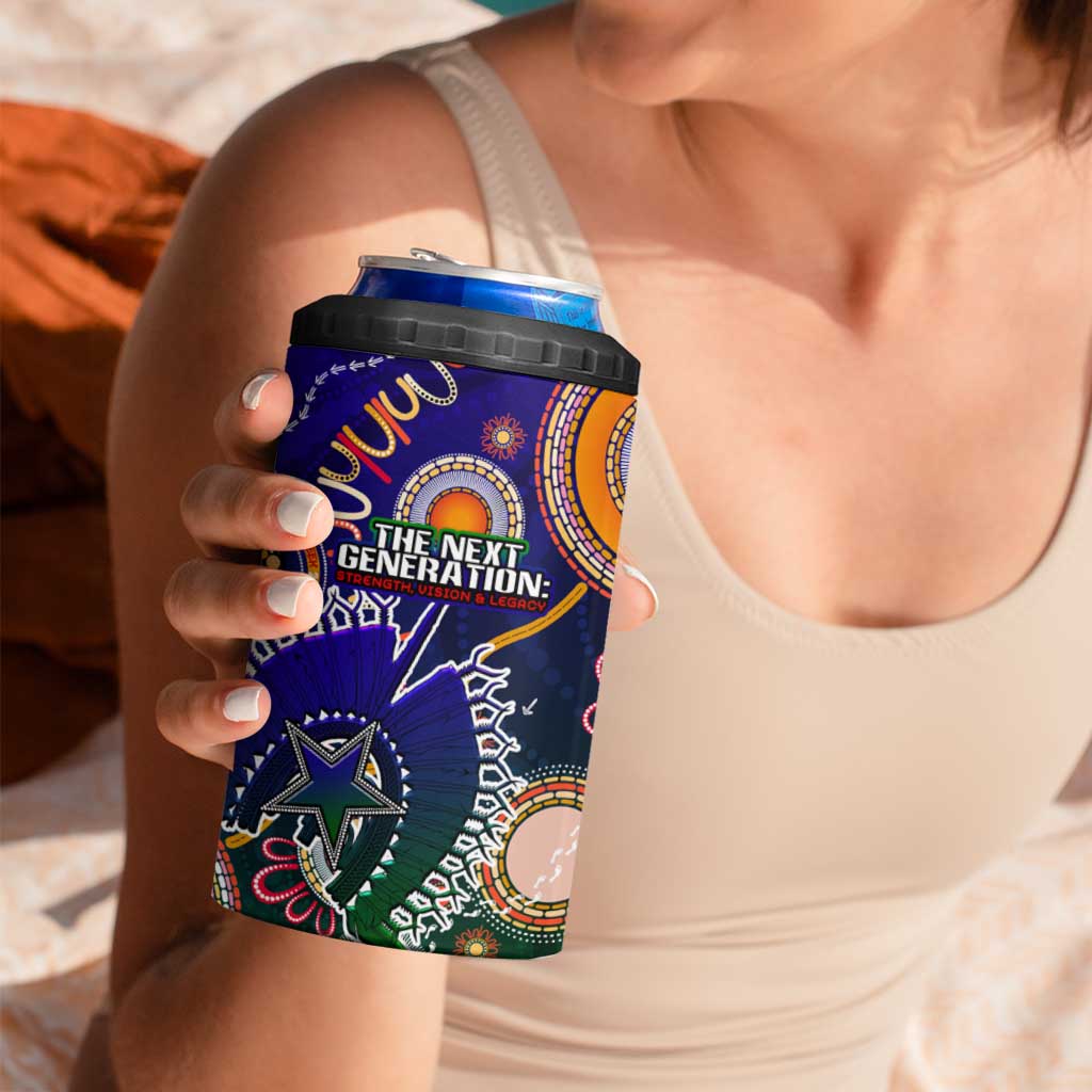 Indigenous Naidoc Week 2025 4 in 1 Can Cooler Tumbler Aboriginal and Torres Strait Islands Dhari Mask