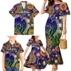 Personalised Indigenous Naidoc Week 2025 Family Matching Mermaid Dress and Hawaiian Shirt Aboriginal and Torres Strait Islands Dhari Mask