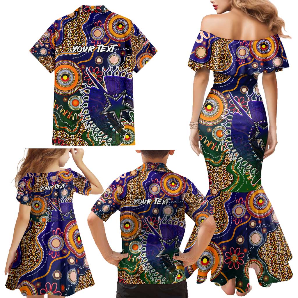 Personalised Indigenous Naidoc Week 2025 Family Matching Mermaid Dress and Hawaiian Shirt Aboriginal and Torres Strait Islands Dhari Mask