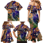 Personalised Indigenous Naidoc Week 2025 Family Matching Mermaid Dress and Hawaiian Shirt Aboriginal and Torres Strait Islands Dhari Mask