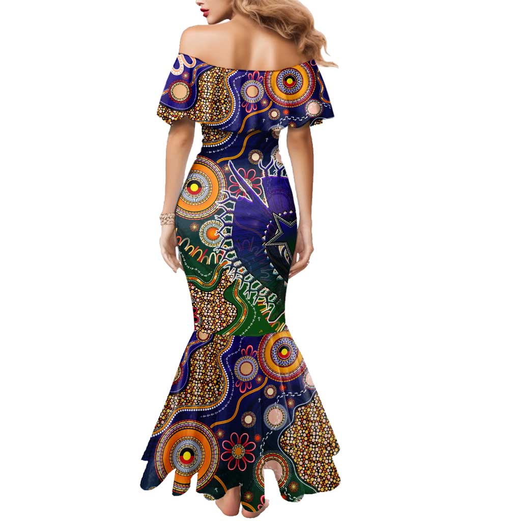 Personalised Indigenous Naidoc Week 2025 Family Matching Mermaid Dress and Hawaiian Shirt Aboriginal and Torres Strait Islands Dhari Mask