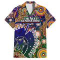 Personalised Indigenous Naidoc Week 2025 Family Matching Short Sleeve Bodycon Dress and Hawaiian Shirt Aboriginal and Torres Strait Islands Dhari Mask