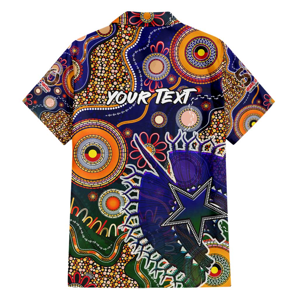 Personalised Indigenous Naidoc Week 2025 Family Matching Short Sleeve Bodycon Dress and Hawaiian Shirt Aboriginal and Torres Strait Islands Dhari Mask