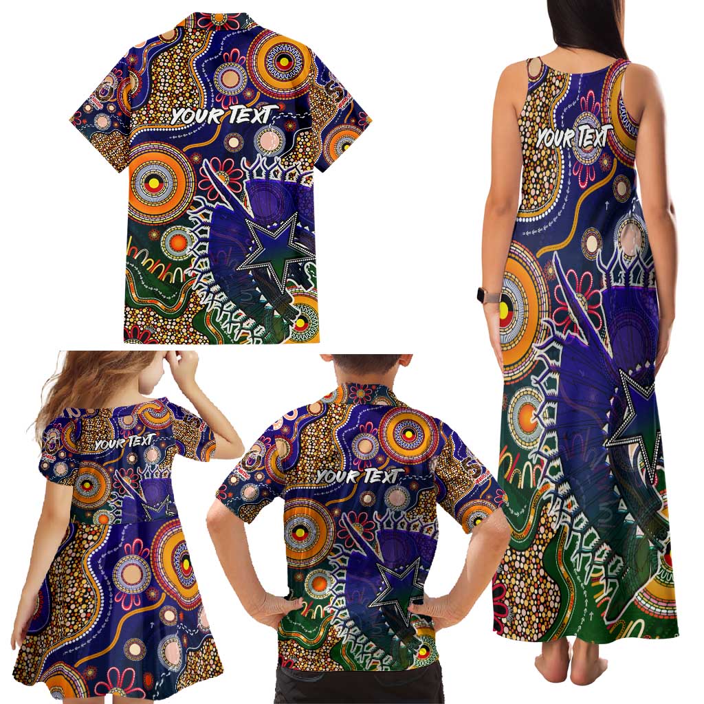 Personalised Indigenous Naidoc Week 2025 Family Matching Tank Maxi Dress and Hawaiian Shirt Aboriginal and Torres Strait Islands Dhari Mask