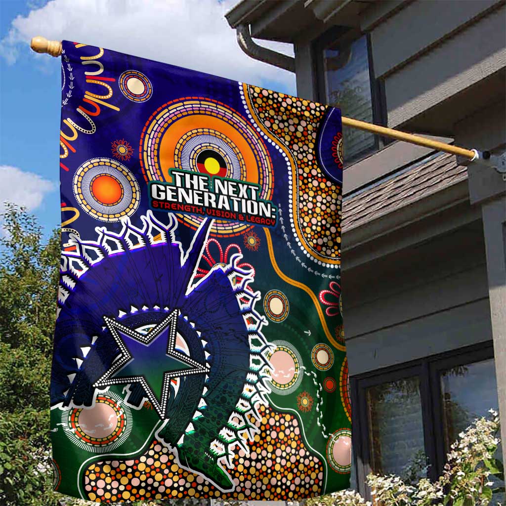 Indigenous Naidoc Week 2025 Garden Flag Aboriginal and Torres Strait Islands Dhari Mask