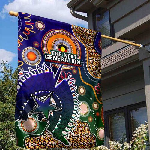 Indigenous Naidoc Week 2025 Garden Flag Aboriginal and Torres Strait Islands Dhari Mask