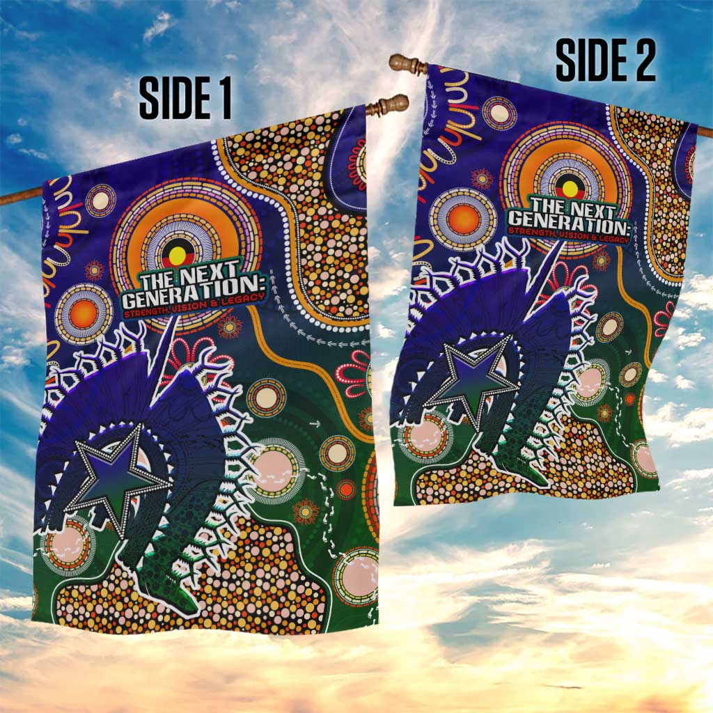 Indigenous Naidoc Week 2025 Garden Flag Aboriginal and Torres Strait Islands Dhari Mask