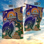 Indigenous Naidoc Week 2025 Garden Flag Aboriginal and Torres Strait Islands Dhari Mask