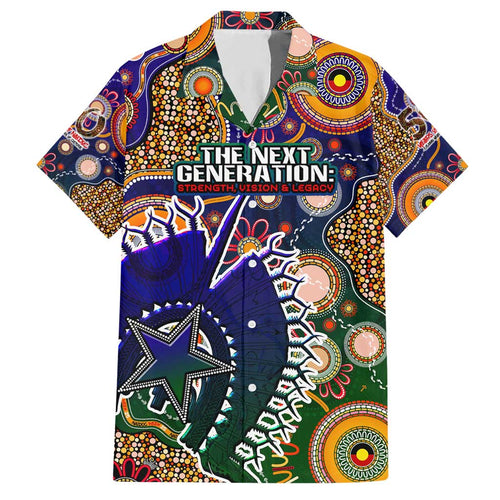 Personalised Indigenous Naidoc Week 2025 Hawaiian Shirt Aboriginal and Torres Strait Islands Dhari Mask