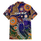 Personalised Indigenous Naidoc Week 2025 Hawaiian Shirt Aboriginal and Torres Strait Islands Dhari Mask