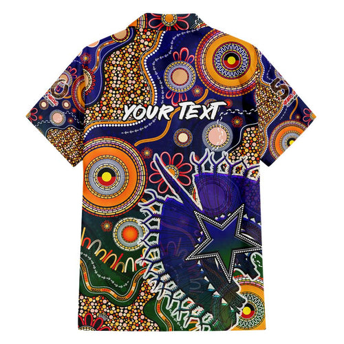 Personalised Indigenous Naidoc Week 2025 Hawaiian Shirt Aboriginal and Torres Strait Islands Dhari Mask