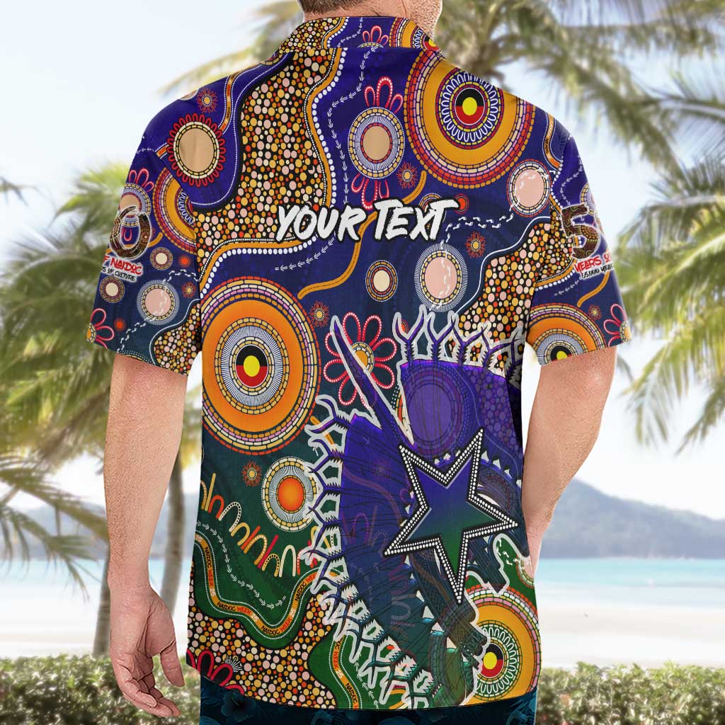 Personalised Indigenous Naidoc Week 2025 Hawaiian Shirt Aboriginal and Torres Strait Islands Dhari Mask