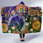 Indigenous Naidoc Week 2025 Hooded Blanket Aboriginal and Torres Strait Islands Dhari Mask