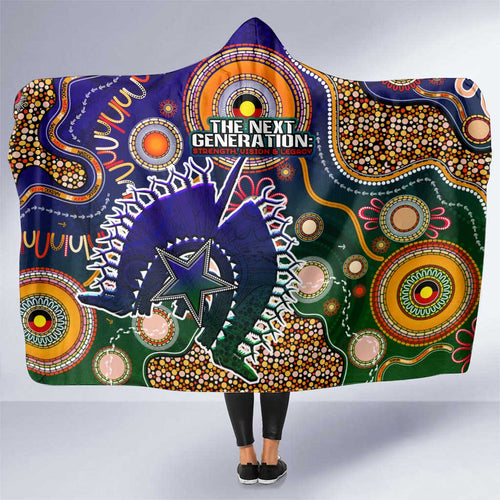 Indigenous Naidoc Week 2025 Hooded Blanket Aboriginal and Torres Strait Islands Dhari Mask