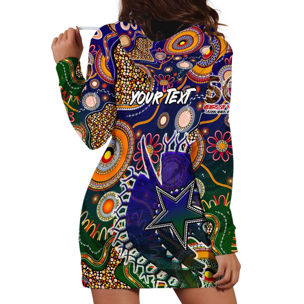 Personalised Indigenous Naidoc Week 2025 Hoodie Dress Aboriginal and Torres Strait Islands Dhari Mask