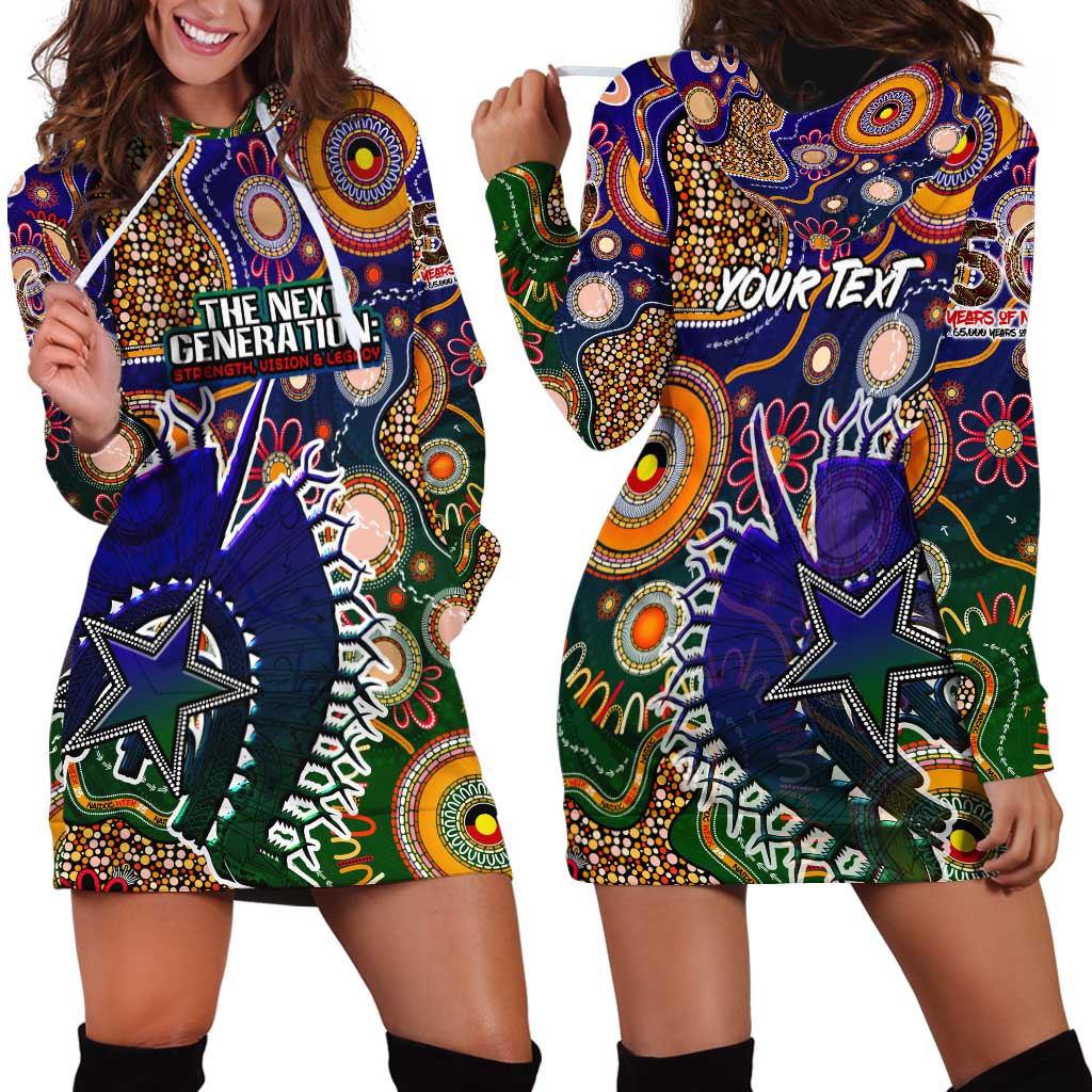Personalised Indigenous Naidoc Week 2025 Hoodie Dress Aboriginal and Torres Strait Islands Dhari Mask