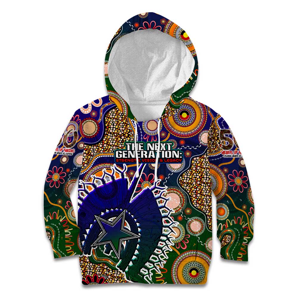 Personalised Indigenous Naidoc Week 2025 Kid Hoodie Aboriginal and Torres Strait Islands Dhari Mask