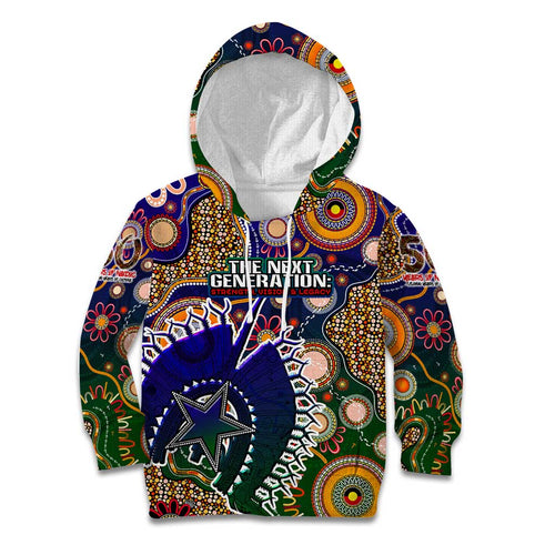 Personalised Indigenous Naidoc Week 2025 Kid Hoodie Aboriginal and Torres Strait Islands Dhari Mask