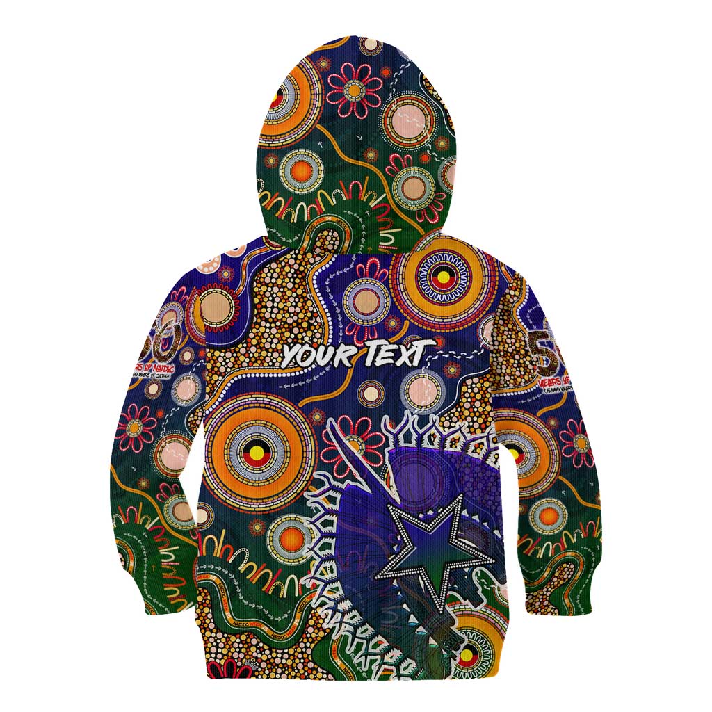Personalised Indigenous Naidoc Week 2025 Kid Hoodie Aboriginal and Torres Strait Islands Dhari Mask