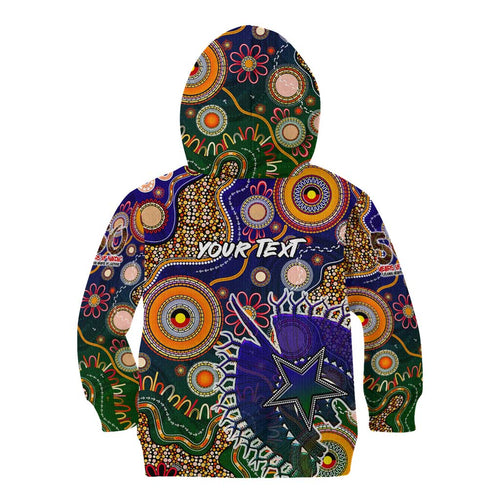 Personalised Indigenous Naidoc Week 2025 Kid Hoodie Aboriginal and Torres Strait Islands Dhari Mask