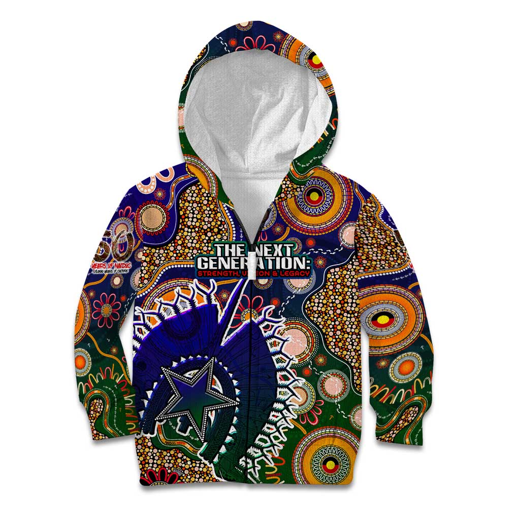 Personalised Indigenous Naidoc Week 2025 Kid Hoodie Aboriginal and Torres Strait Islands Dhari Mask