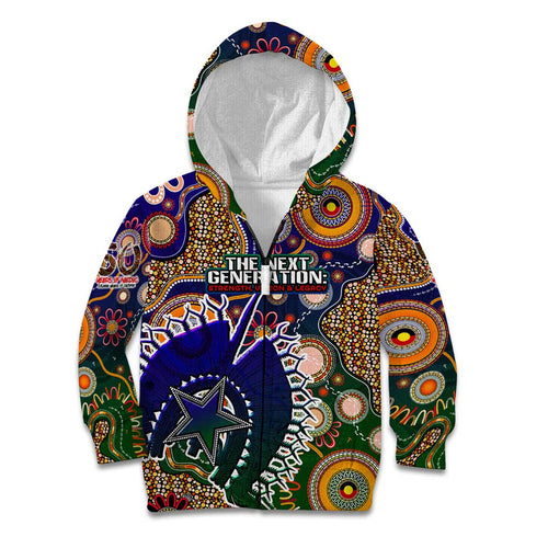 Personalised Indigenous Naidoc Week 2025 Kid Hoodie Aboriginal and Torres Strait Islands Dhari Mask