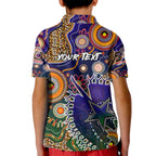Personalised Indigenous Naidoc Week 2025 Kid Polo Shirt Aboriginal and Torres Strait Islands Dhari Mask