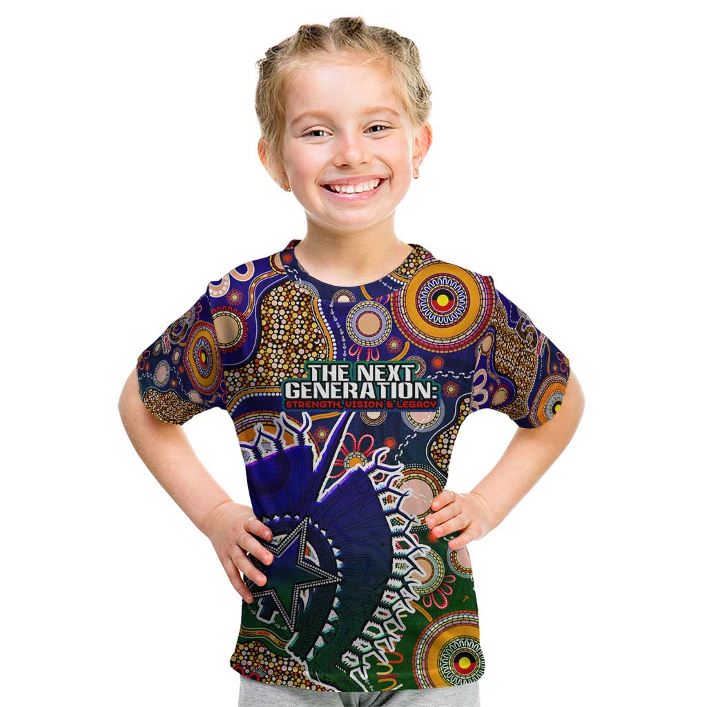 Personalised Indigenous Naidoc Week 2025 Kid T Shirt Aboriginal and Torres Strait Islands Dhari Mask