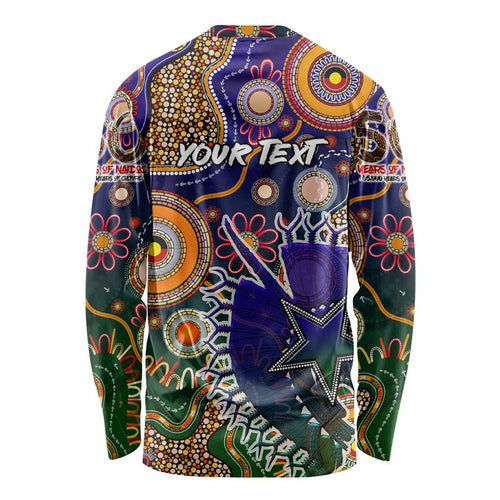 Personalised Indigenous Naidoc Week 2025 Long Sleeve Shirt Aboriginal and Torres Strait Islands Dhari Mask