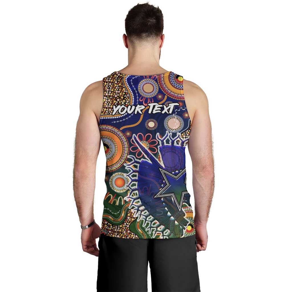 Personalised Indigenous Naidoc Week 2025 Men Tank Top Aboriginal and Torres Strait Islands Dhari Mask