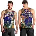 Personalised Indigenous Naidoc Week 2025 Men Tank Top Aboriginal and Torres Strait Islands Dhari Mask