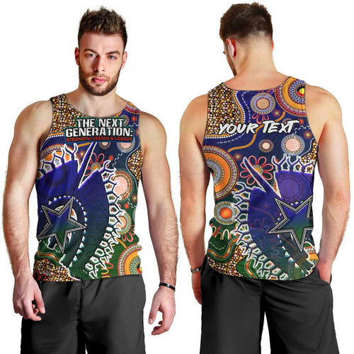 Personalised Indigenous Naidoc Week 2025 Men Tank Top Aboriginal and Torres Strait Islands Dhari Mask