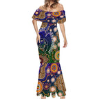 Personalised Indigenous Naidoc Week 2025 Mermaid Dress Aboriginal and Torres Strait Islands Dhari Mask