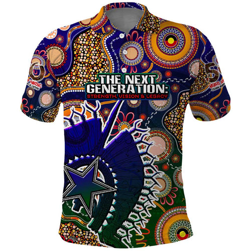 Personalised Indigenous Naidoc Week 2025 Polo Shirt Aboriginal and Torres Strait Islands Dhari Mask