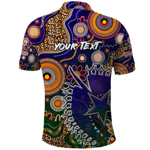 Personalised Indigenous Naidoc Week 2025 Polo Shirt Aboriginal and Torres Strait Islands Dhari Mask