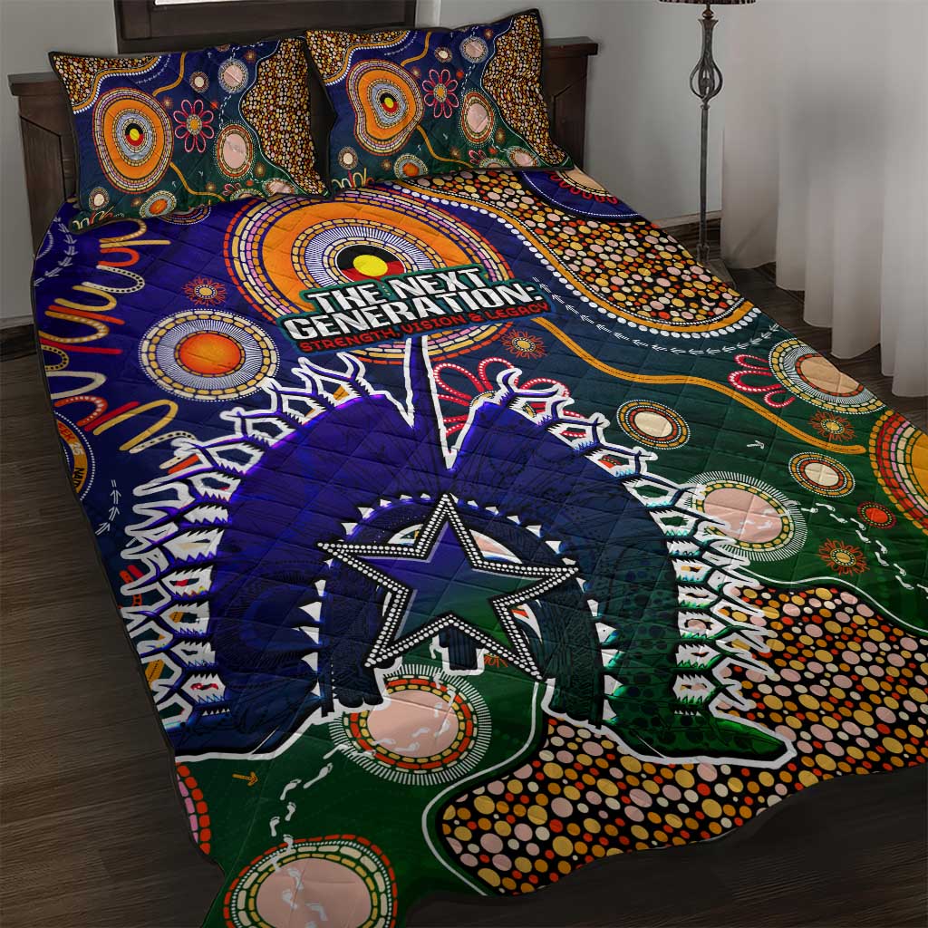 Indigenous Naidoc Week 2025 Quilt Bed Set Aboriginal and Torres Strait Islands Dhari Mask