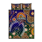 Indigenous Naidoc Week 2025 Quilt Bed Set Aboriginal and Torres Strait Islands Dhari Mask