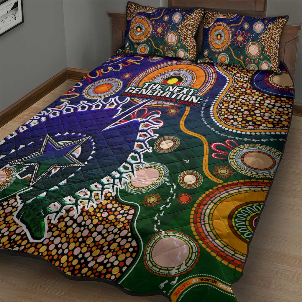 Indigenous Naidoc Week 2025 Quilt Bed Set Aboriginal and Torres Strait Islands Dhari Mask