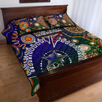 Indigenous Naidoc Week 2025 Quilt Bed Set Aboriginal and Torres Strait Islands Dhari Mask