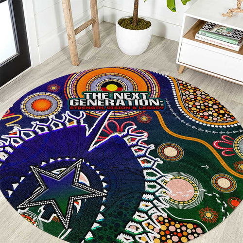 Indigenous Naidoc Week 2025 Round Carpet Aboriginal and Torres Strait Islands Dhari Mask