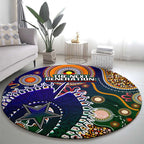 Indigenous Naidoc Week 2025 Round Carpet Aboriginal and Torres Strait Islands Dhari Mask