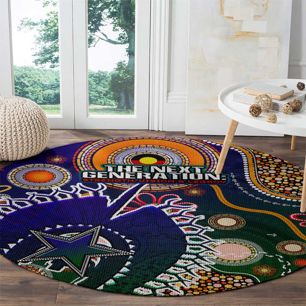 Indigenous Naidoc Week 2025 Round Carpet Aboriginal and Torres Strait Islands Dhari Mask
