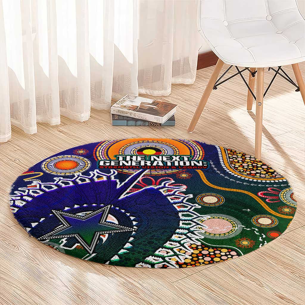 Indigenous Naidoc Week 2025 Round Carpet Aboriginal and Torres Strait Islands Dhari Mask