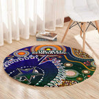 Indigenous Naidoc Week 2025 Round Carpet Aboriginal and Torres Strait Islands Dhari Mask